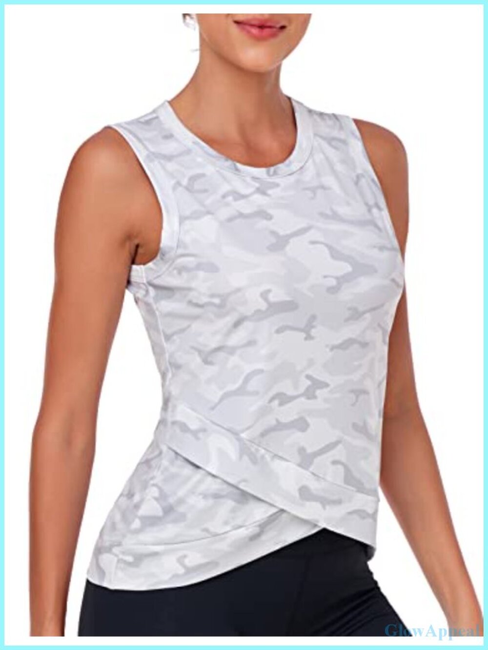 Women's Workout Crop Tank Top Quick Dry Sun Protection Yoga Gym Sleeveless